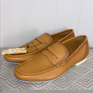 Tan Penny Loafers with Tassel and Smooth Leather